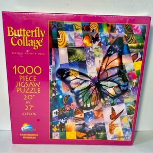 Butterfly Collage Daniel Pierce 1000 Piece Jigsaw Puzzle Suns Out NEW SEALED VTG